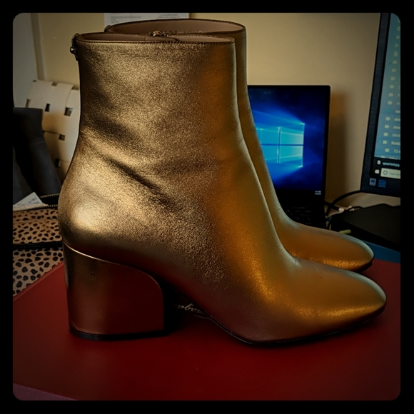 gold booties
